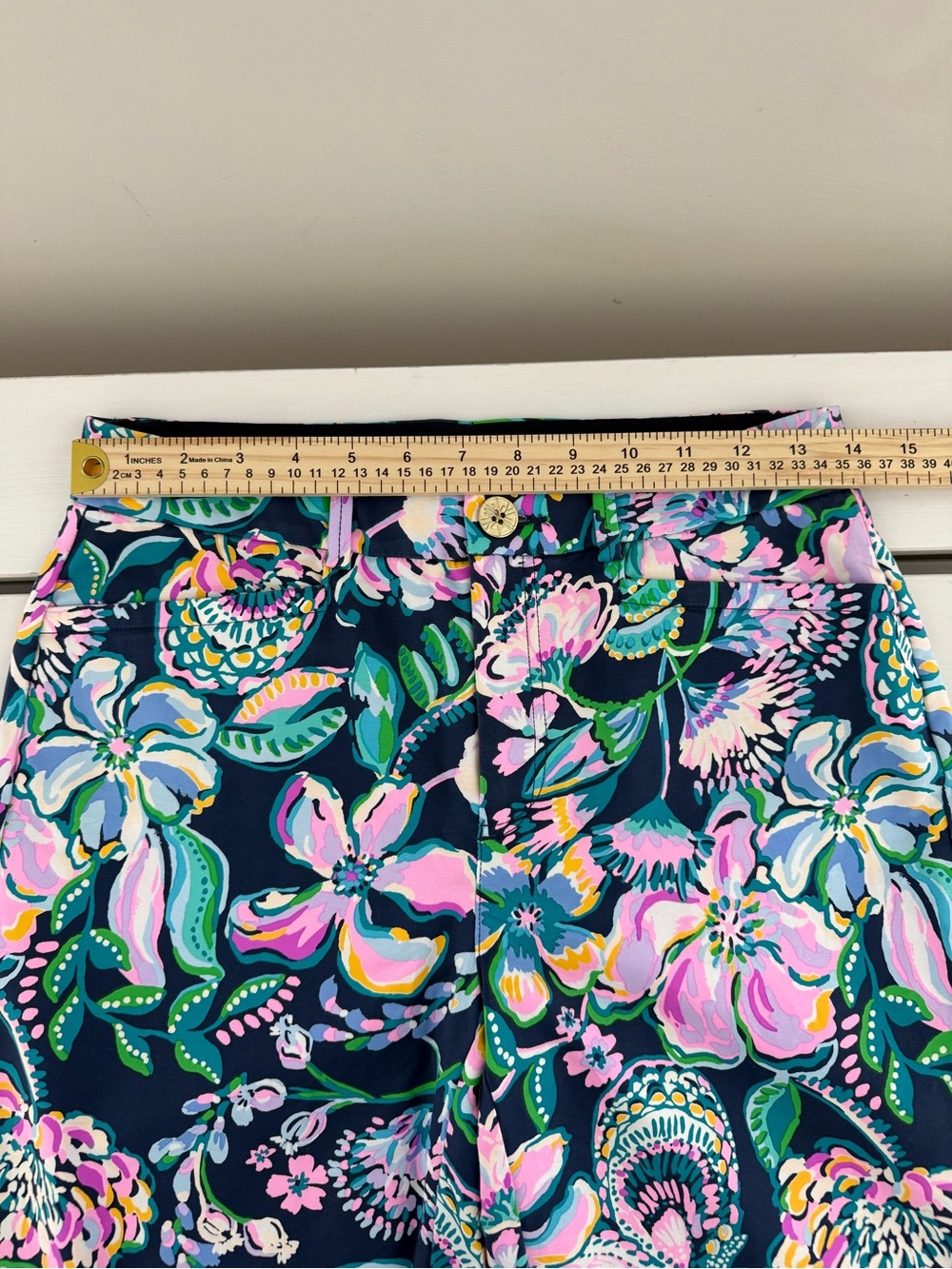 Lilly Pulitzer Kelly Stretch Pants High Tide Navy She’s Got Sol NWT Size 6 - Picture 6 of 8